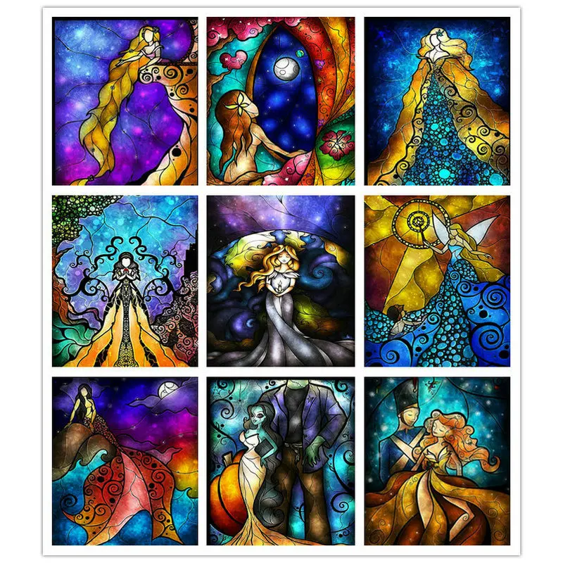 10 стиль Свитер с принтом 5d алмазная живопись Фея камни в форме ромба дрель