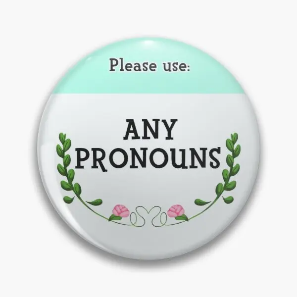 

Any Pronouns Soft Pin Women Creative Cute Jewelry Clothes Funny Decor Metal Lapel Pin Collar Lover Badge Brooch Hat Gift