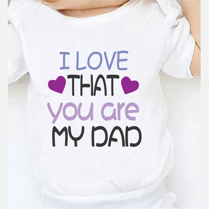 Боди для новорожденных девочек зимняя одежда детская с принтом Love You Dad хлопковая