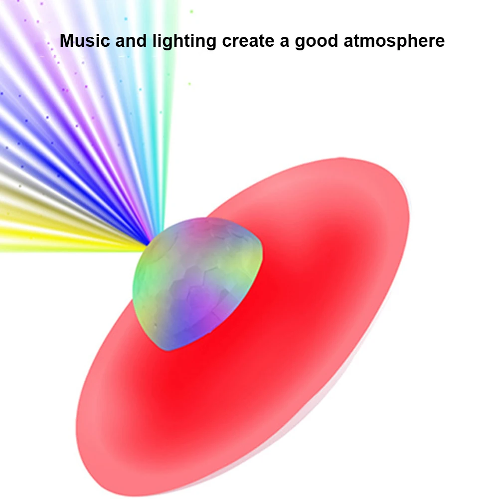 Светодиодный НЛО светильник E27 RGB работы при прослушивании музыки по Bluetooth блюдце
