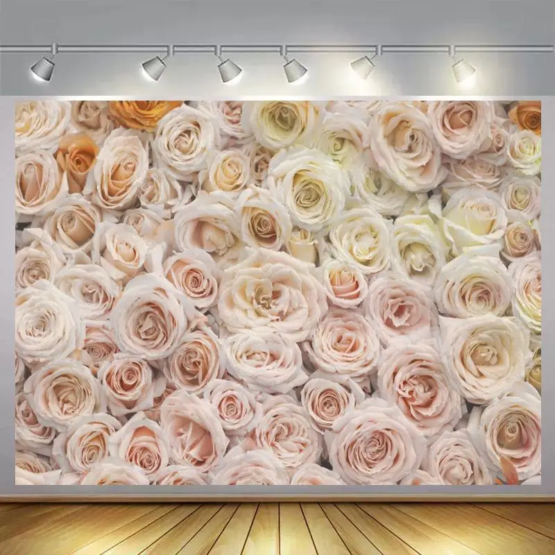 

Фоны для фотосъемки с изображением белой розы цветов стены свадьбы пар влюбленных портрет 3D цветочный фон для фотосъемки новорожденных малышей