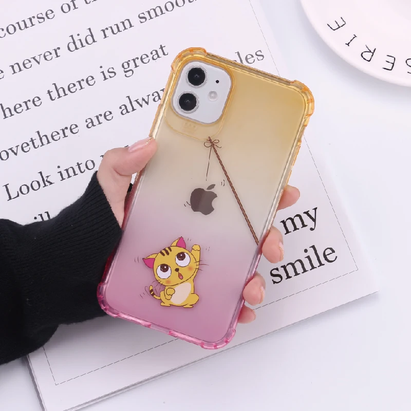 

Cartoon Design Humor For iPhone12Pro Max 8 7 6 6s Plus Xr XsMax X Xs SE 2020 Color Candy Soft Back Cover Gift