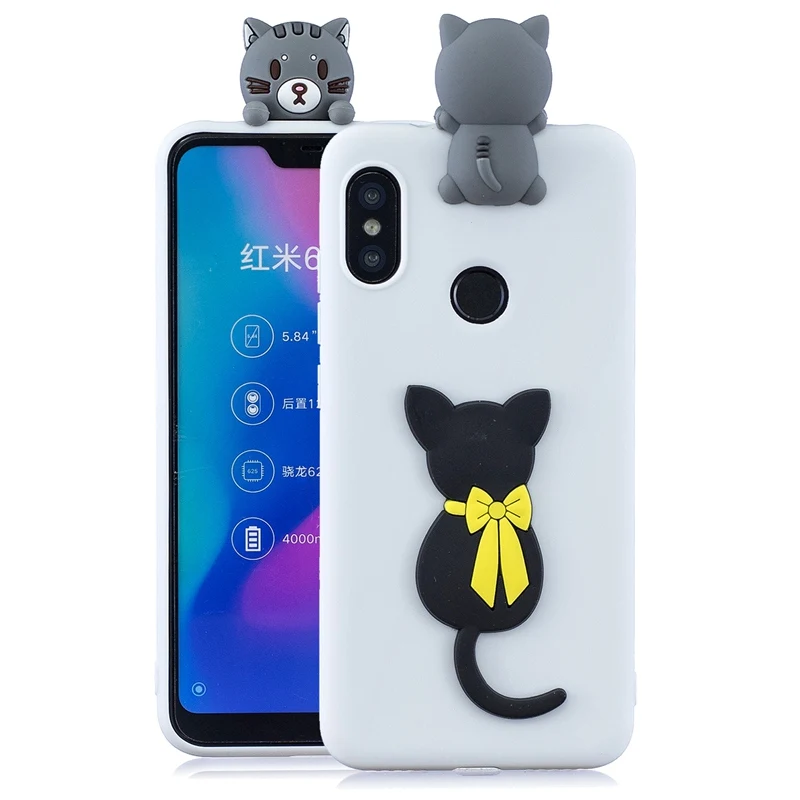 black cat 3D мультфильм чехол с единорогом для Honor 10i чехол Honor 10 Я 20i 8S 8A 8C 8X8 9 10 Lite фотоаппаратов моментальной печати 7S 7A 7C Pro Бампер для huawei P Smart Z - Цвет: black cat