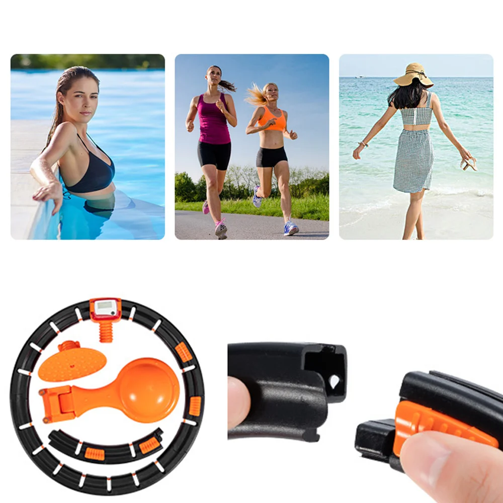 

1PC Adjustable Waist Hoop Abdomen Thining Hoop Smart Counting Hoop Weight Losing Supply for Female Male without Battery