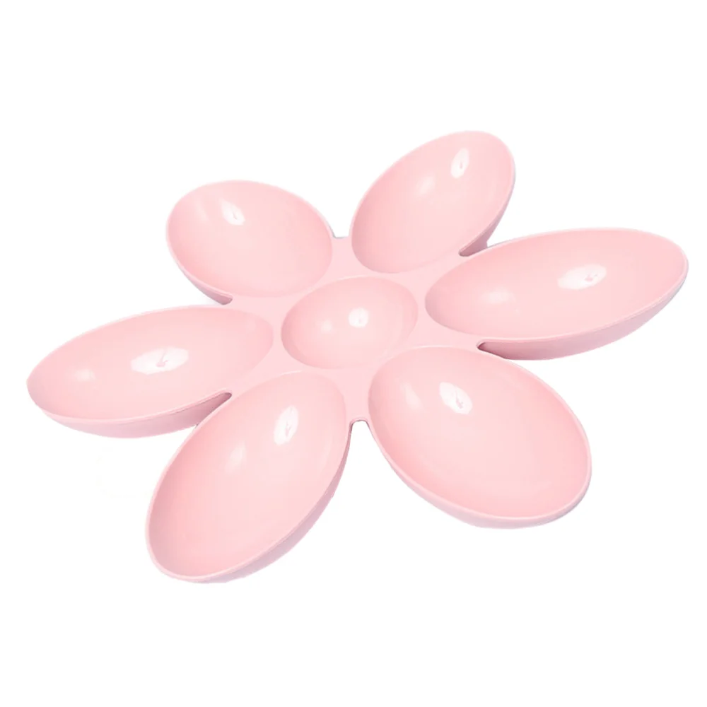

1Pc Pet Feeding Bowl Flower Petals Shaped Water Feeder Pet Food Bowl )