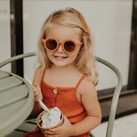 retro round childs sunglasses fashion cute kids glasses candy color uv protection childrens sunglasses