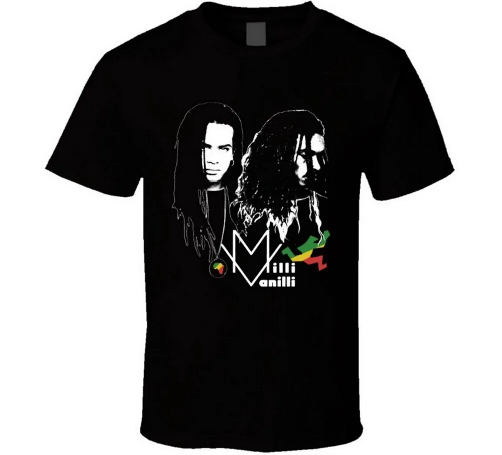 Milli Vanilli Поп звезды Ретро музыка Танец Футболка Забавный дизайн топы
