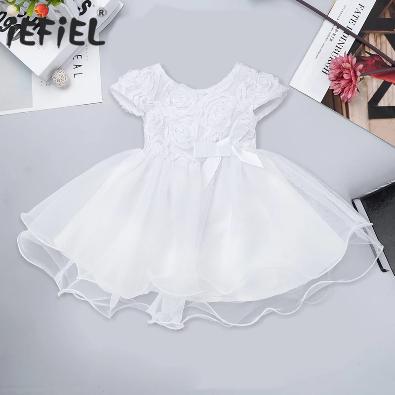 

Детское платье-пачка для девочек с цветами, летнее вечерние принцессы с цветами розы, детская одежда, винтажное платье на день рождения для ...