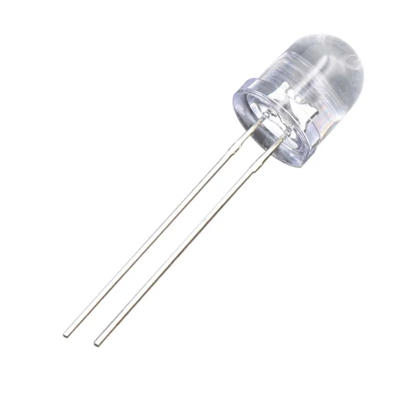 1000 шт. Led F8 / 8 мм круглая головка прозрачный длинный край ног белый красный синий