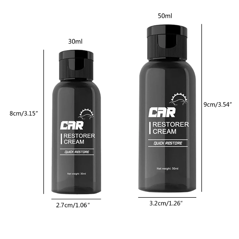 

30/50ml Car Refurbished Cream for Auto Leather Parts Fast Acting Cleaning Tools Plastic Leather Surface Repair Tool Kit