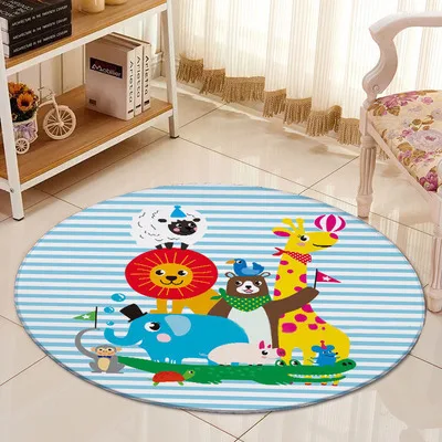 3d carpet jungle animals cartoon round living room carpets chair mat kitchen area rug baby kids bed room mat indoor doormat 60 free global shipping