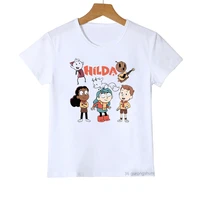 t shirt for girls cute hilda and twig cartoon print tshirts fashion girls clothes trend kids clothes short sleeved t shirts tops