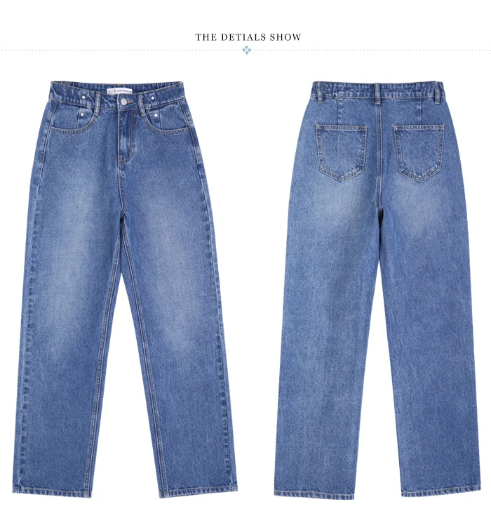 Женские классические джинсы LEIJIJEANS, элегантные свободные неэластичные брюки с высокой посадкой, новая модель 9101 большого размера