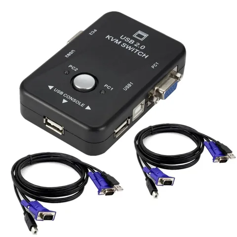 BGGQGG KVM-переключатель vga-кабель USB 2,0 vga-разветвитель для USB-ключей, клавиатуры, мыши, адаптера монитора, USB-переключатель принтера