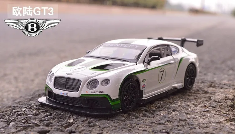 1:32 Bentley GT3 Супер гоночный сплав автомобиля моделирование литье под давлением звуковые огни модель автомобиля горячие колеса для детей