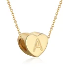 ORSA JEWELS, подвеска в форме сердца от A до Z, 26 букв, бусины, подвески, ожерелья из настоящего серебра 925 пробы, золотистого цвета, ювелирные изделия, подарок на вечерние SCB31