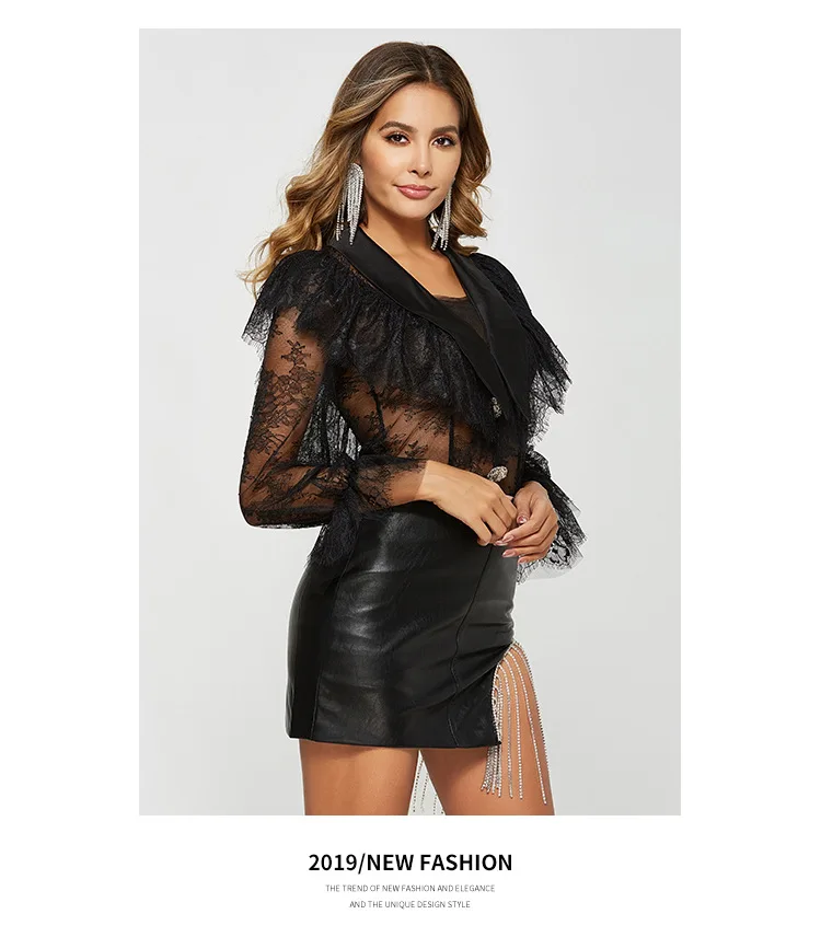 Faldas Mujer Moda Асимметричная выше колена, мини юбка с высокой талией для женщин, с кисточками, для офиса, леди, Виктория сикрет, искусственная кожа, элегантная