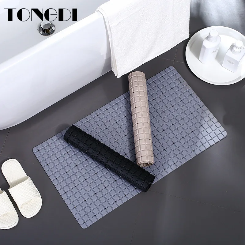 Коврик TONGDI из ПВХ на присоске для ванной комнаты безопасный экологически чистый