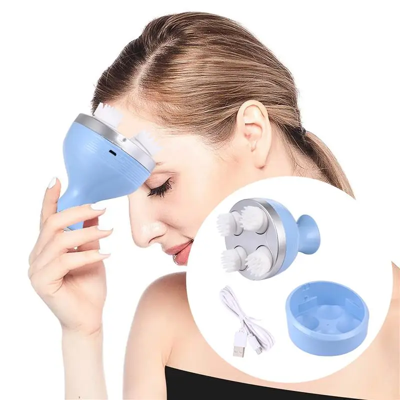

1 pc Hair Scalp Massager Rechargeable Waterproof Electric Portable Head Massager Head Scratcher for Office Travel Home
