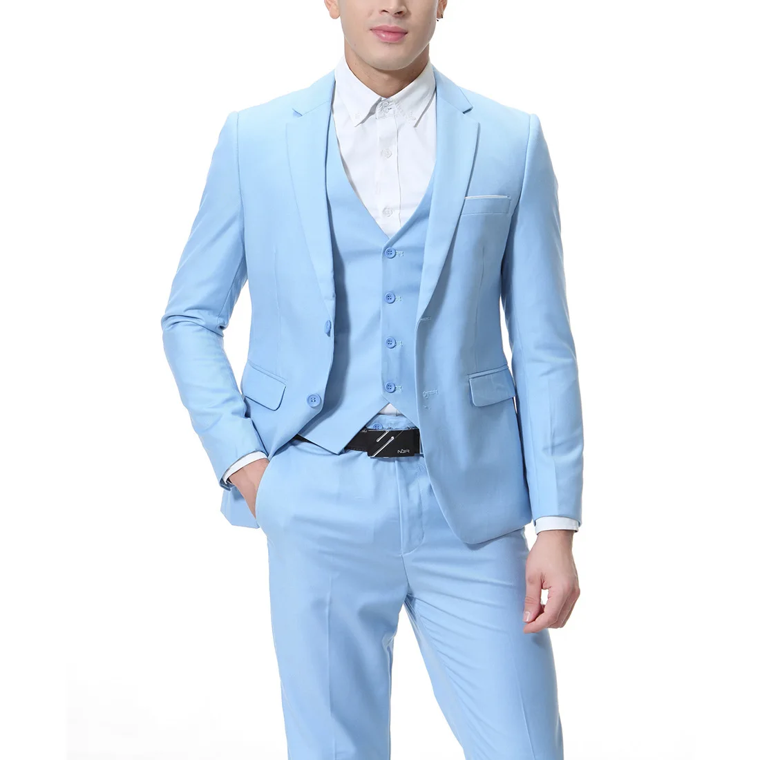 

Man Business Suit Three-piece Bridegroom Wedding Suit Plus Size Best Man Blazers