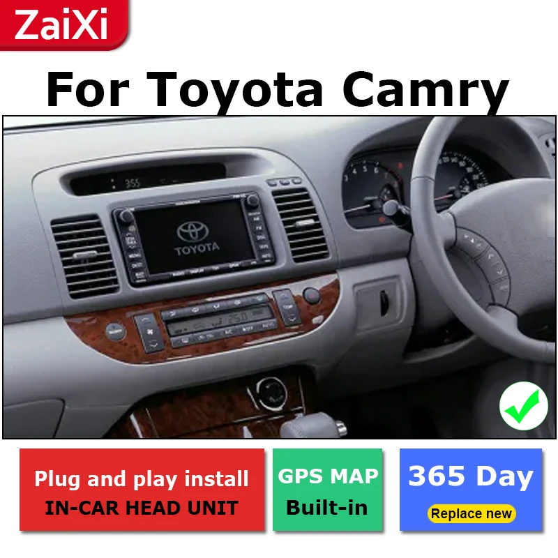 Автомагнитола ZaiXi 2Din для Toyota Camry Daihatsu Altis 2001 ~ 2006 Android мультимедийный плеер GPS
