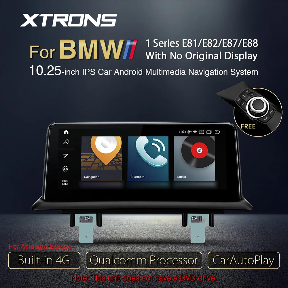 XTRONS 10 25 ''IPS Android 0 автомобильный радиоприемник CD GPS Bluetooth 5 для BMW 1 серии E81 E82 E87 E88