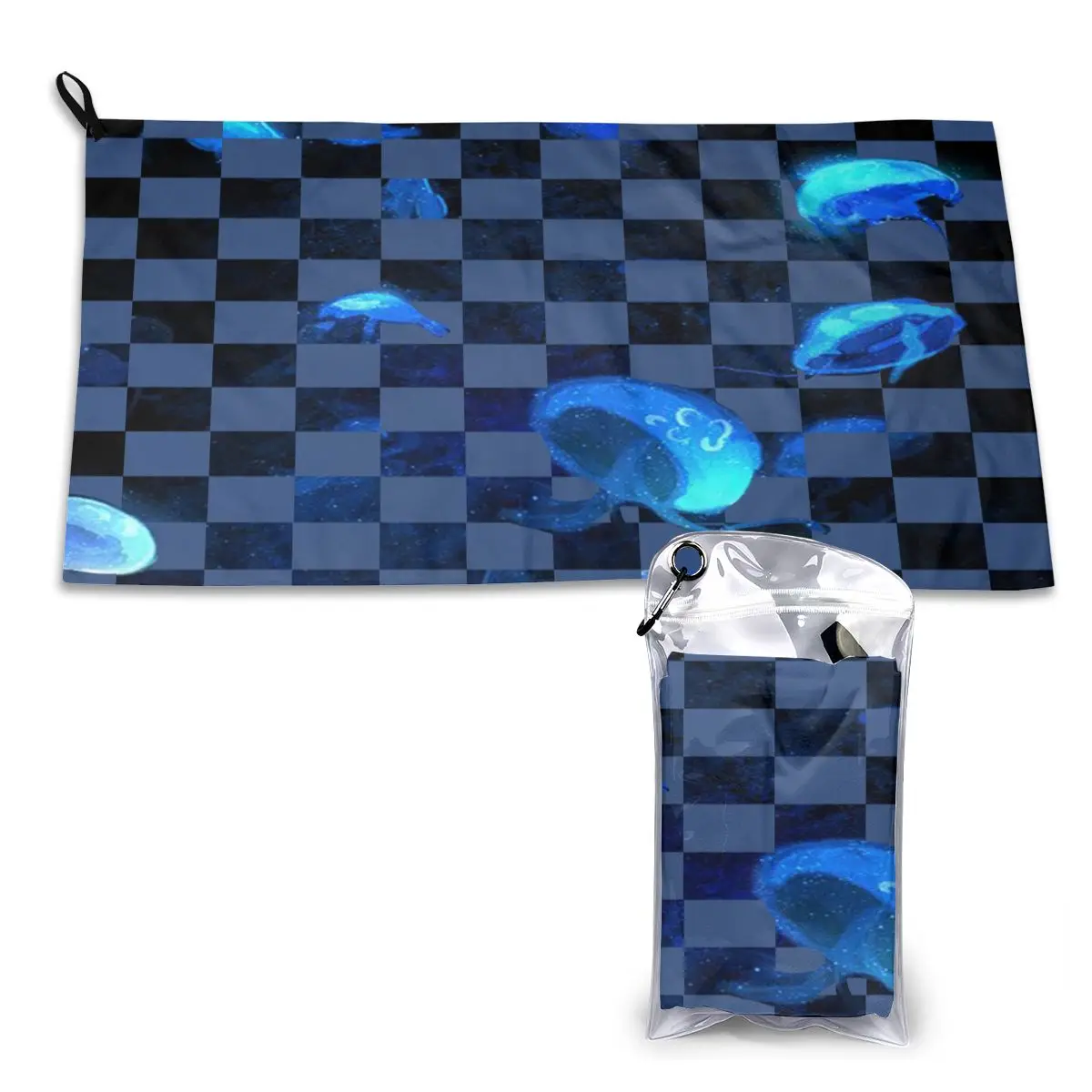 

40x80 cm submarine jellyfish microfiber travel sports quick-drying absorbent soft and lightweight towel