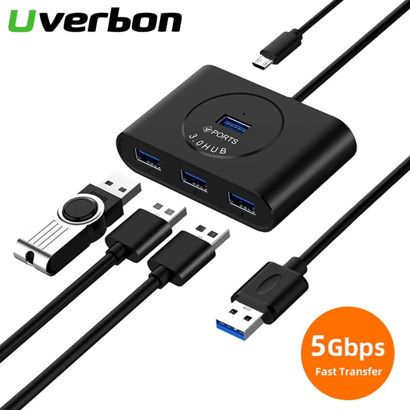 USB C концентратор USB 3,0 концентратор разветвитель несколько usb-хаб 5 Гбит/с высокоскоростной концентратор 3,0 мульти концентратор расширитель 4 порта концентратор для ПК ноутбук Настольный