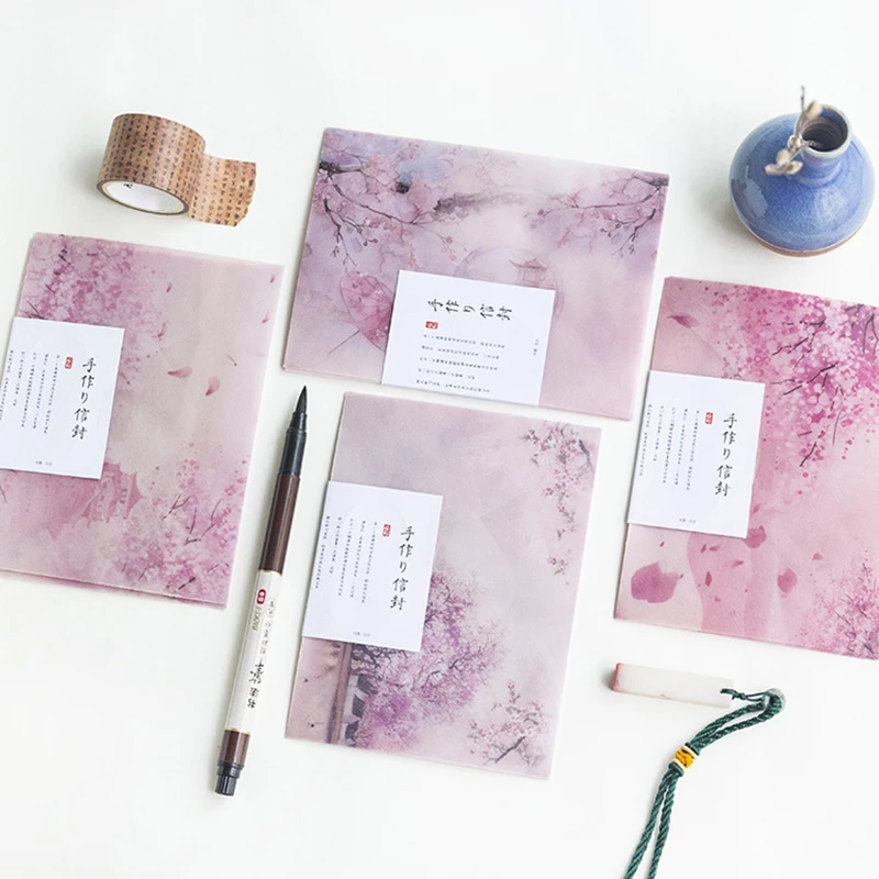 3 шт. винтажный цветочный бумажный конверт школьные канцелярские товары