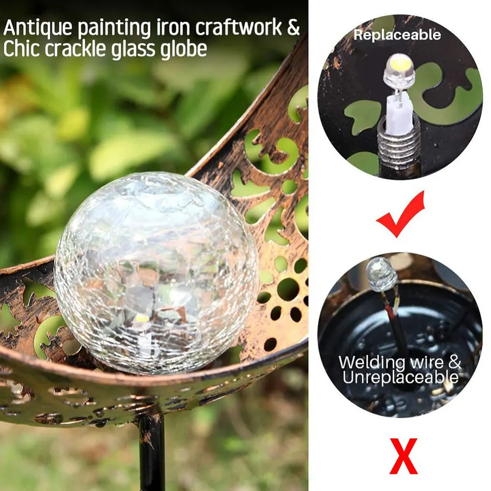 Светодиодный садовый светильник на солнечной батарее водонепроницаемый уличный