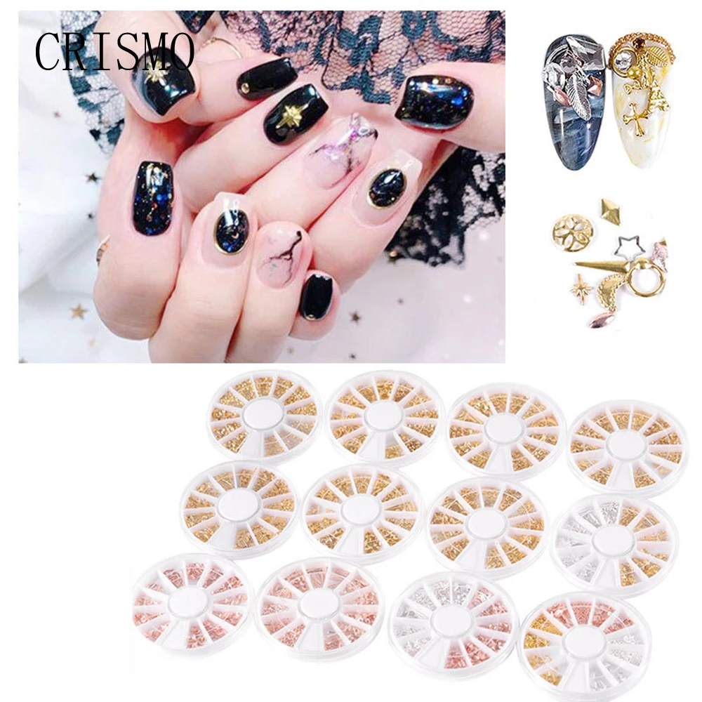 Разноцветное украшение для ногтей CRISMO маленькая нестандартная форма искусство 3D