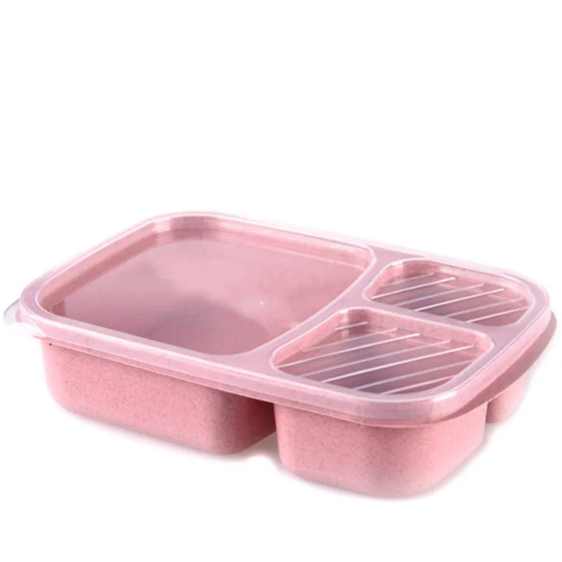 

Food Grade Wheat Tableware Lunch Cassette Rice Husk Lunch Cage Travel Student Car Compartment Lunch Box Square Fast Meal Basket