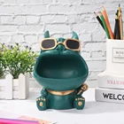 Статуэтка с большим ртом бульдога, статуэтка собаки из смолы, держатель для ключей, настольный органайзер, украшение комнаты, художественные подарки, поделки