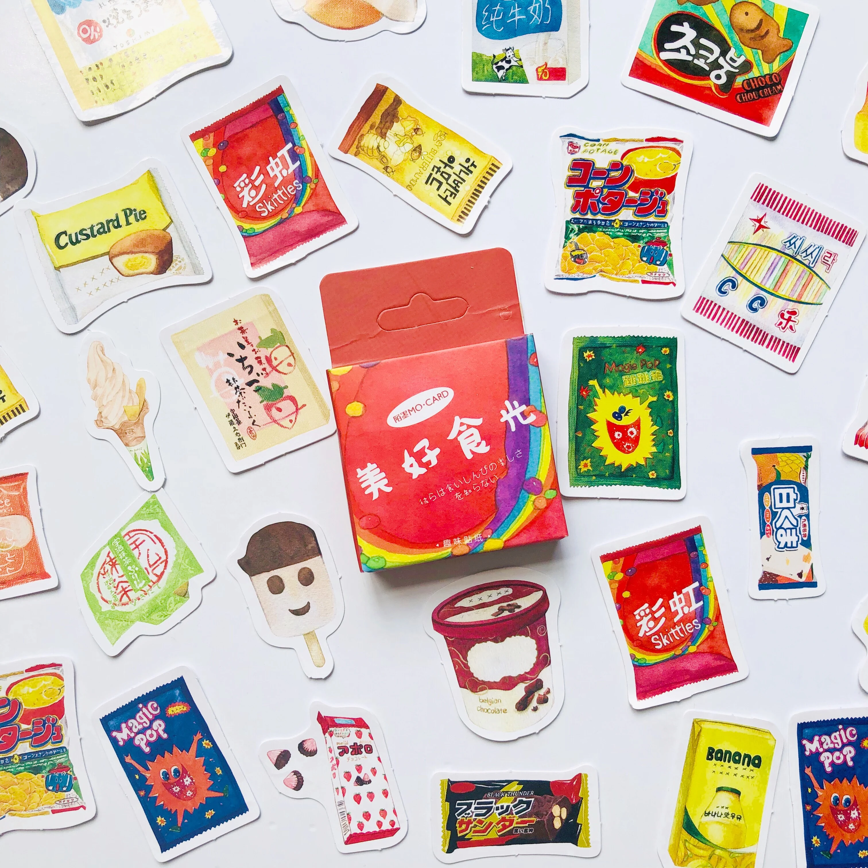 46 шт./кор. воспоминания детские закуски DIY декоративные наклейки|Канцелярские