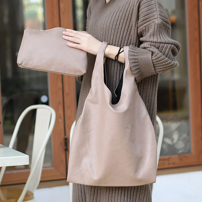 Женская сумка простая сумка-мешок винтажная через плечо повседневная