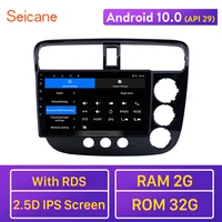 seicane universal car radio android 10 0 2gb ram double din gps multimedia unit player for honda civic rhd 2001 2005 manual ac