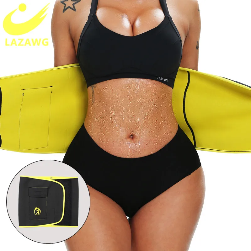 

LAZAWG S-3XL Waist Trainer Body Shapers Slimmer Belts Women Neoprene Sweat Weight Loss Corset Belly Fat Trimmer Cinchers Corset