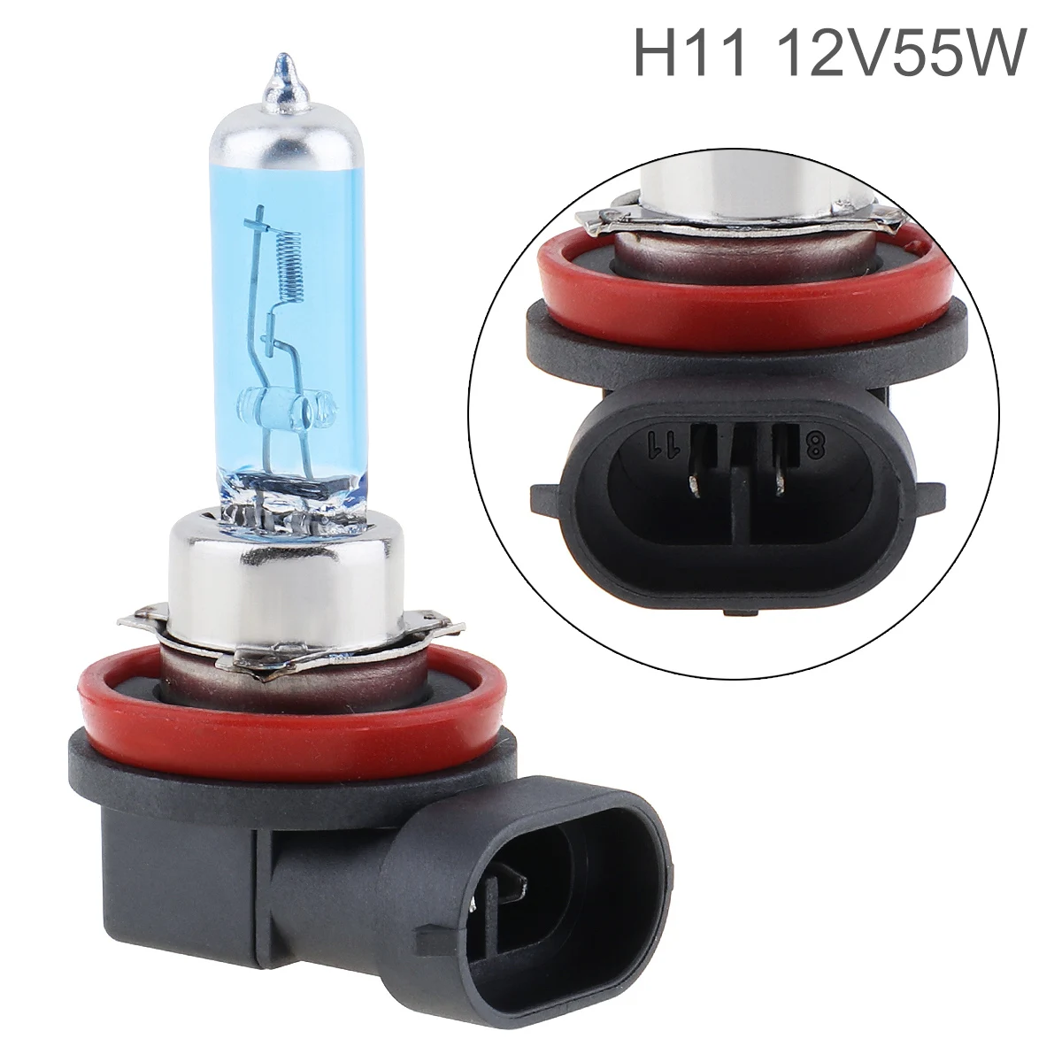 12V H11 55W 5000K белый светильник супер яркие автомобильные ксеноновые галогенные лампы авто спереди головной светильник противотуманные лампы белый светильник лампы для авто