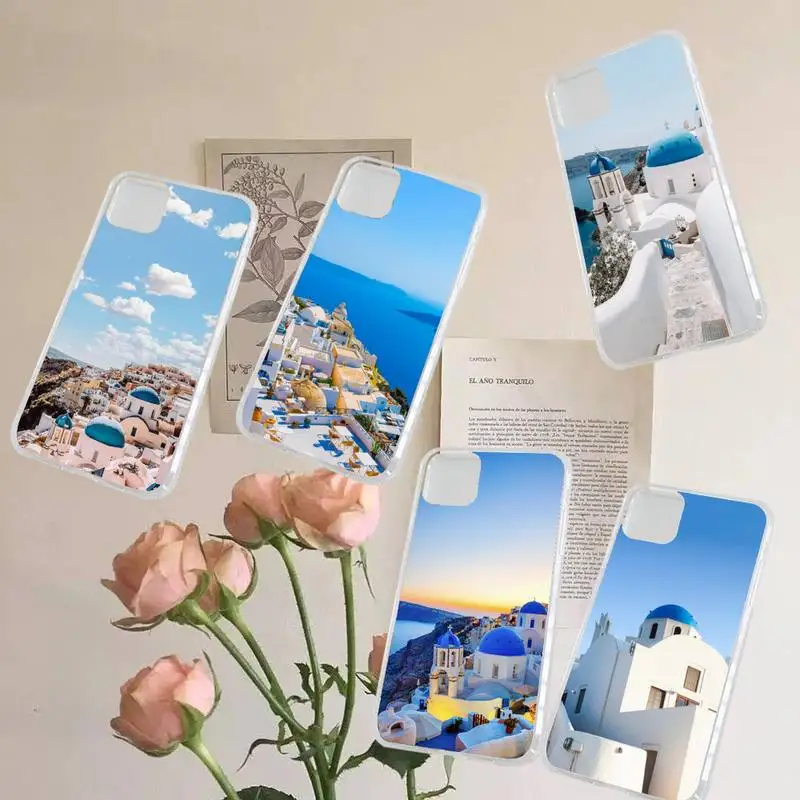 Чехол для телефона Oia в стиле Греции и Санторини iphone 12 11 13 7 8 6 s plus x xs xr pro max mini -