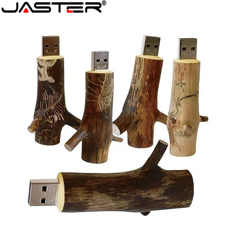 Usb флеш накопитель JASTER Novetly натуральная деревянная модель дерево ветка карта