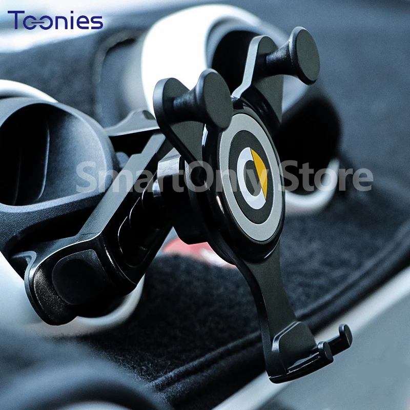 car gravity charging navigation mobile phone holder for mercedes smart 451 453 fortwo forfour interior modification accessories free global shipping