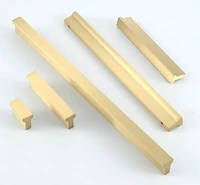 t shaped brass cabinet door handles gold pure copper modern simple drawer pulls kitchen door handles and knobs furniture hardare