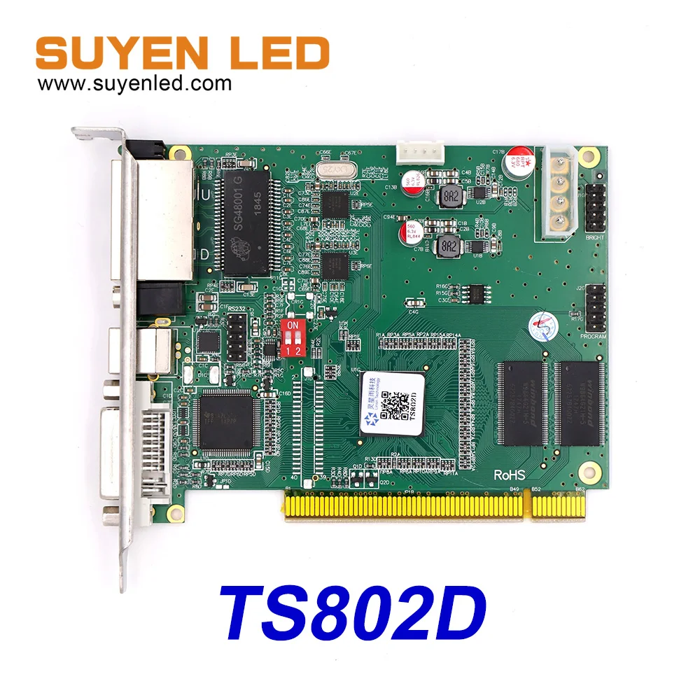 Лучшая цена LINSN полноцветный синхронный TS801D TS802 светодиодный экран отправляющая