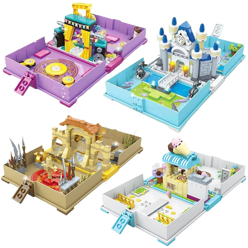 

MOC City Creator Girl Friends Fairy Princess Dream Ice Castle Building Block Collection Book Building Blocks Bricks Kids Toys