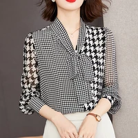 female chiffon shirt plover irregular blusas mujer de moda 2021 new blouse shirts chifffon long sleeve pullover ladies tops 770g