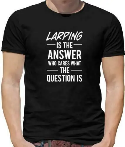 Мужская футболка Larping is answer-LARP-GAME для ролевых игр-Косплей- | одежда
