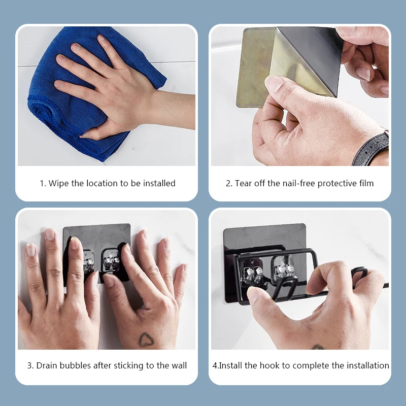 

Stainless Steel Bathroom Shelf Storage High Quality Wall-mounted Hair Dryer Holder Rack Organizer Hairdryer Bathroom Accessories