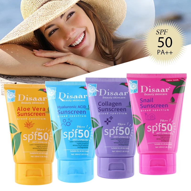 

Алоэ с улиточным коллагеном, защита от солнца, увлажняющий, предотвращает УФ Скрытая поры изоляции крем солнцезащитный легко впитывается к...