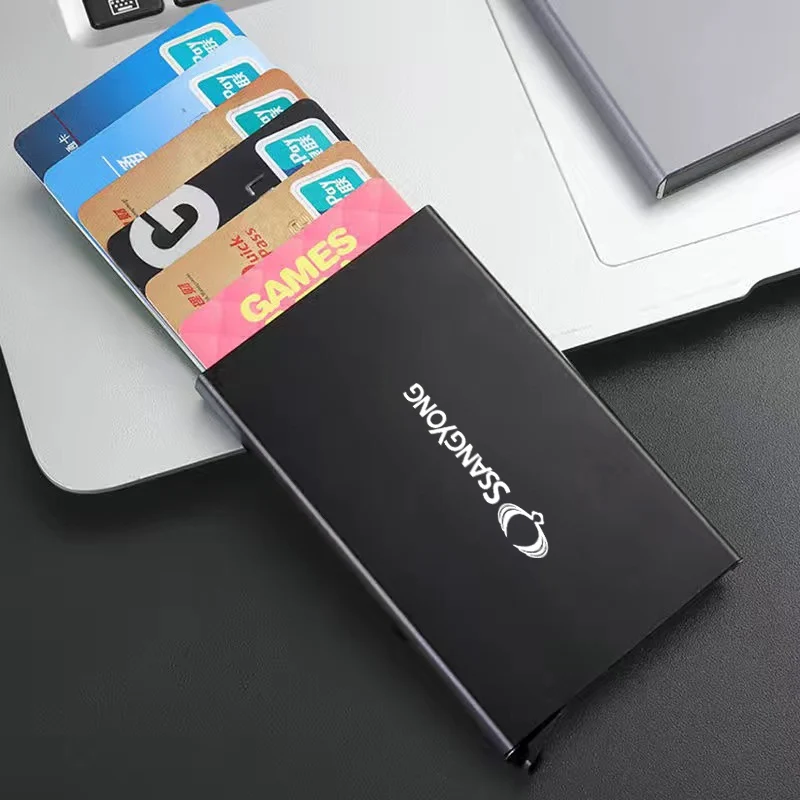 Автоматический Металлический Противоугонный смарт-кошелек идентификационная