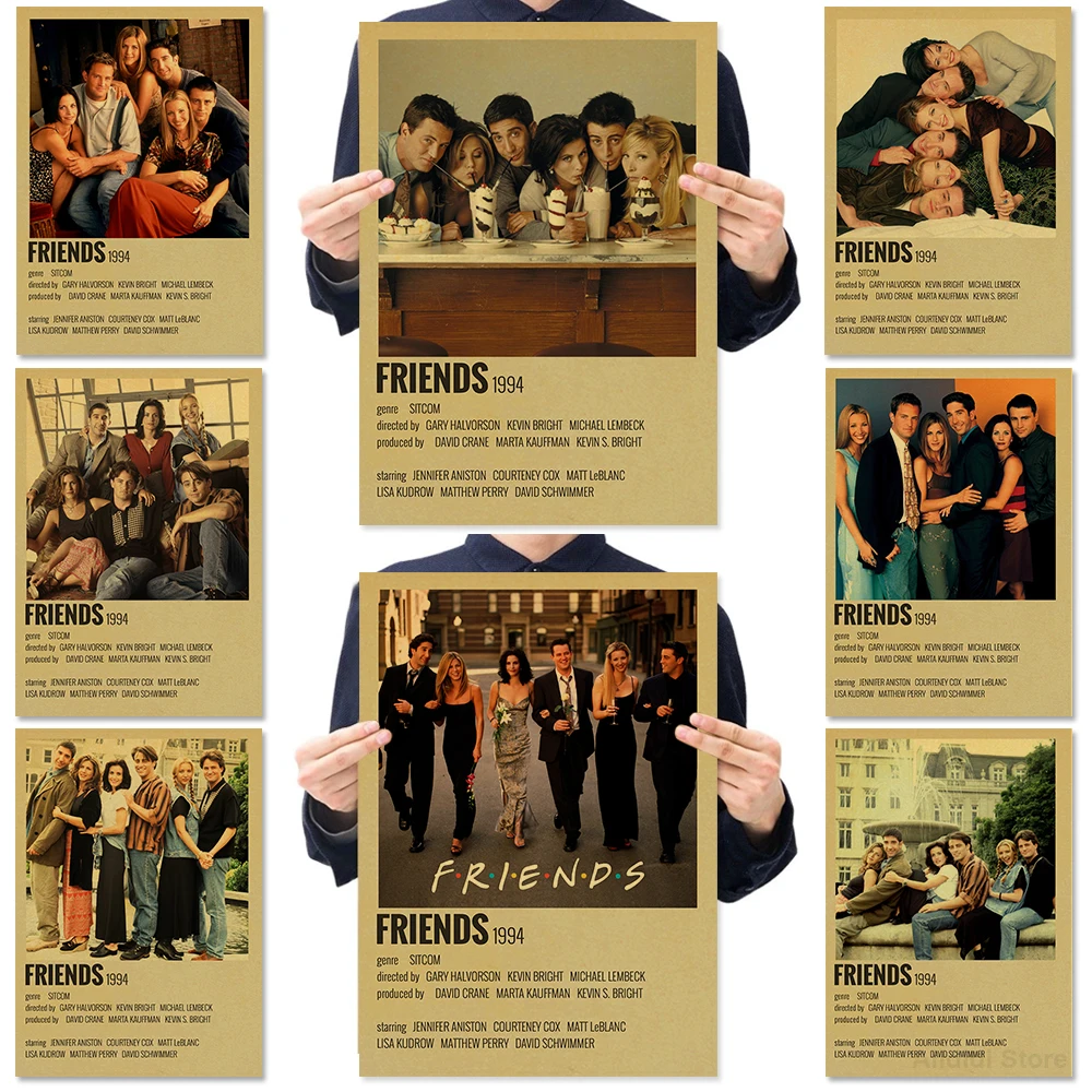 

Classic Sitcom Friends Tv Show Kraft Paper Poster Friendship Home Decor Study Bedroom Bar Cafe Wall Paintings Stickers Posters